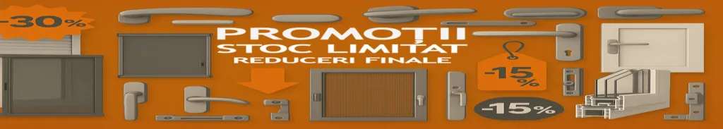 Banner promoții ProMil: accesorii pentru tâmplărie cu reduceri